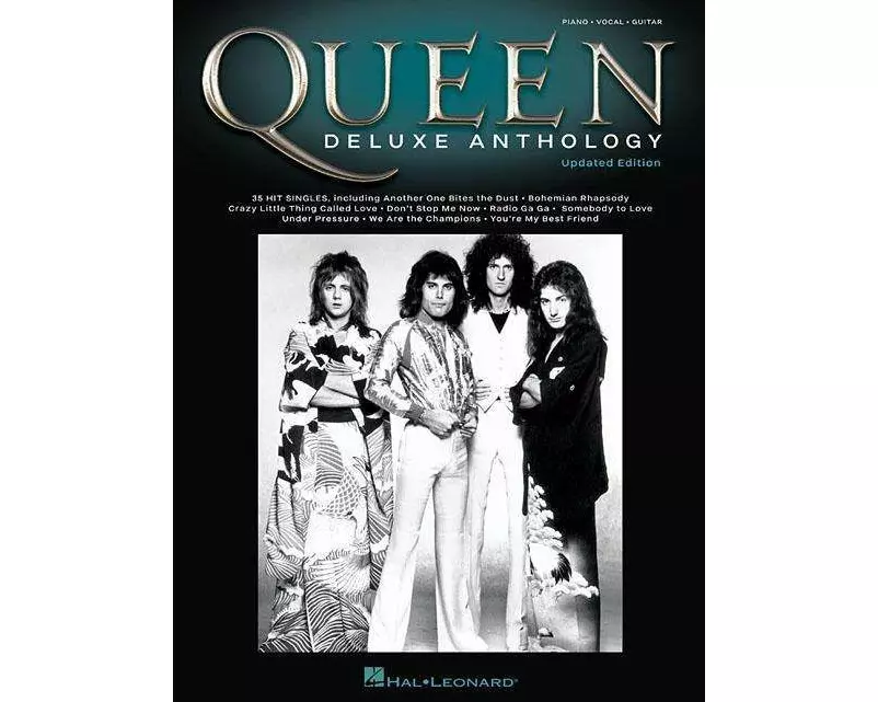 Queen - Deluxe Anthology Updated Edition Piano Vocal and Guitar Sheet Music 35 Classic Rock Songs by Freddie Mercury and Queen