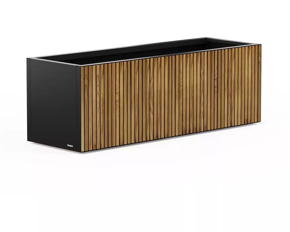 Herstera Hochbeet Deco Planter 100 x 50 x 50 cm, Schwarz