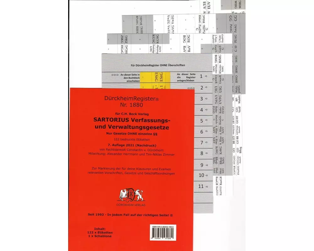 DürckheimRegister SARTORIUS 1 OHNE §§ (2022)