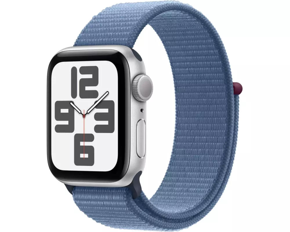 Apple Watch SE 2023 40 mm GPS Alu Silber Loop Winterblau