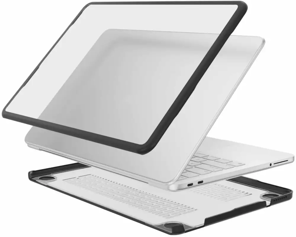 4smarts Shell Case für Apple MacBook Neo, schwarzer Rahmen