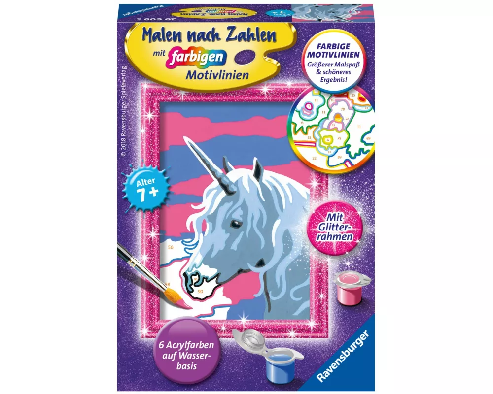 CreArt, Malen nach Zahlen Kinder - Einhorn