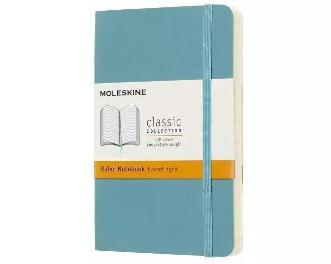 Moleskine Notebook P/A6, Ruled, Soft Cover, Reef Blue