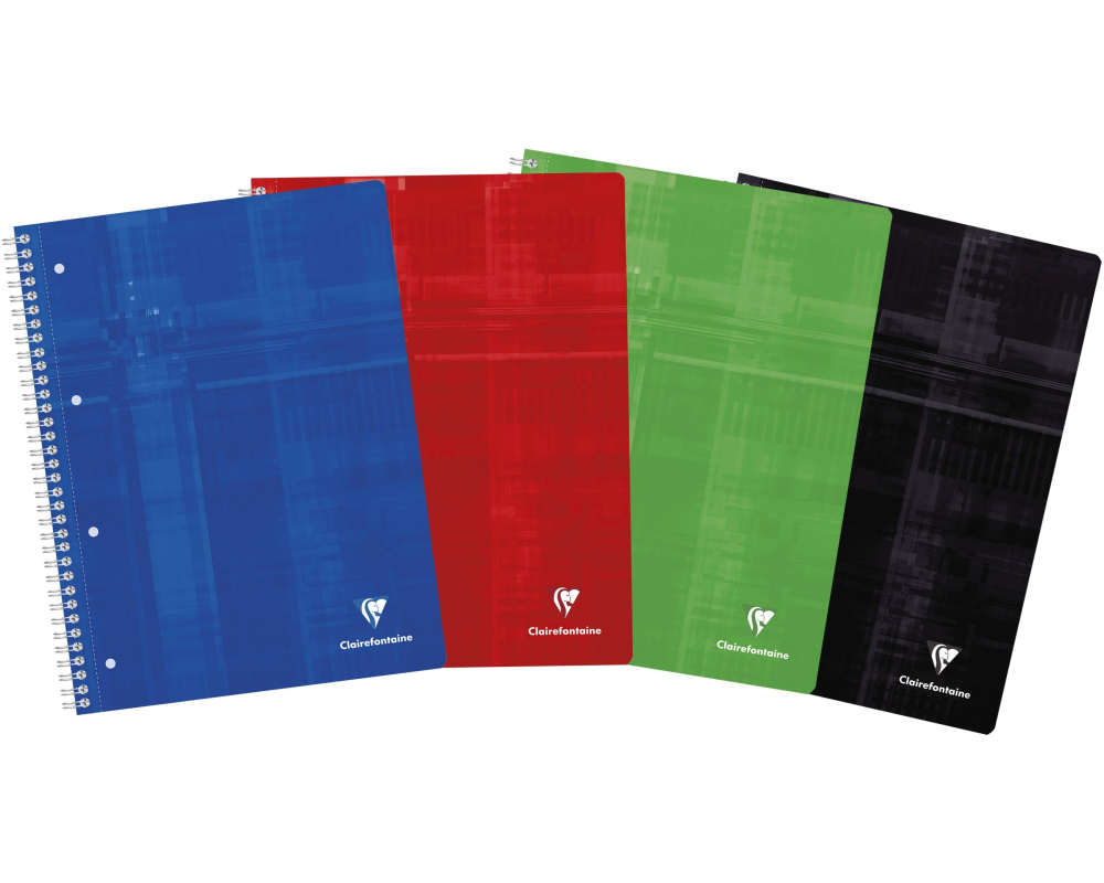CLAIREFONTAINE Spiralheft A4 blanco 82510C gelocht ass. 80 Blatt