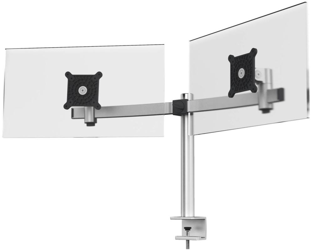 DURABLE Monitor Halterung 508523 für 2 Monitore, Tischklemme