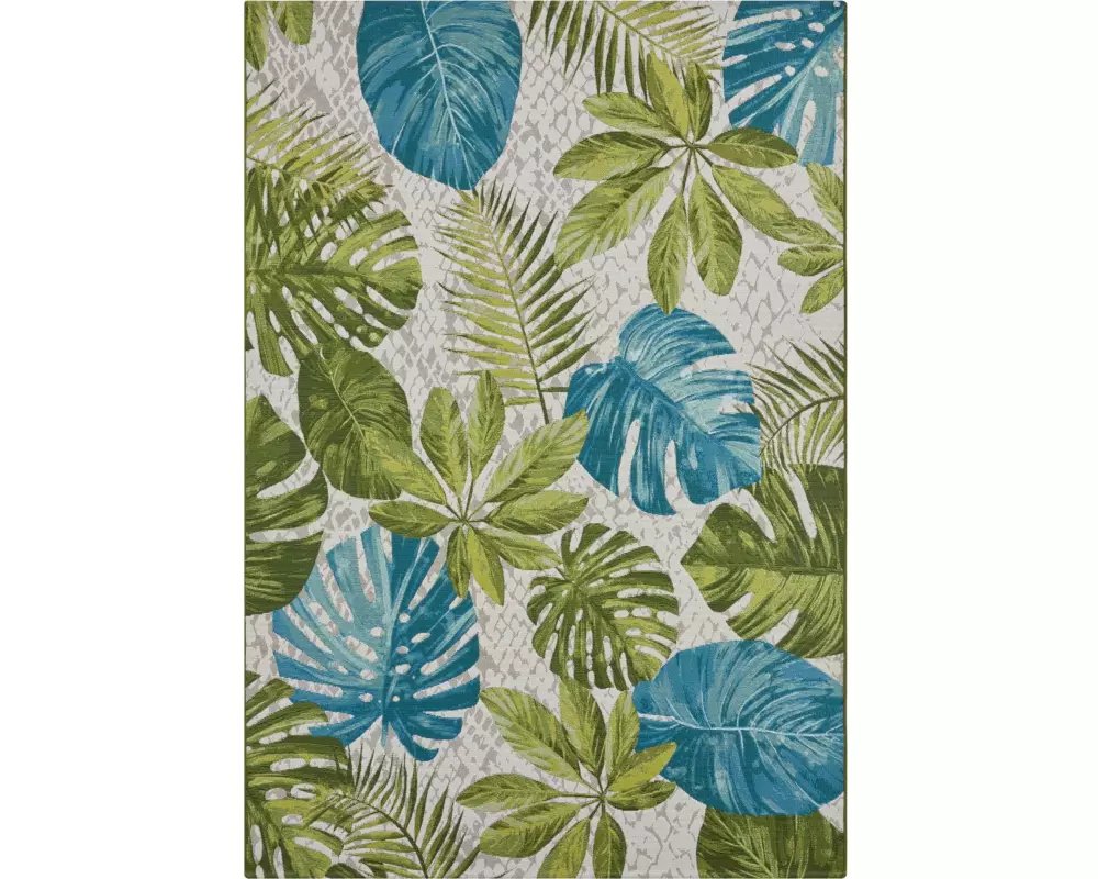 Hanse Home Teppich Tropical Leaves 160 cm x 235 cm, Grün/Türkis