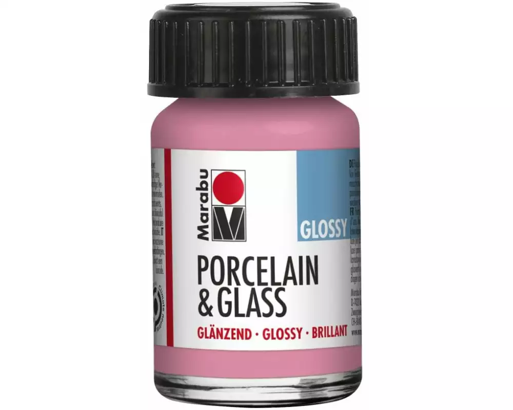 Marabu Glas- und Porzellanfarbe 133 Rosa, 15 ml