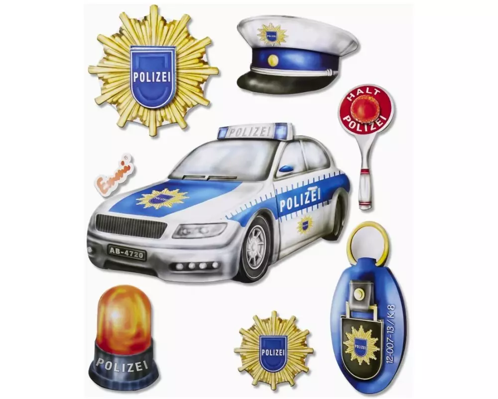 HobbyFun 3D-Sticker Polizei 1 Blatt