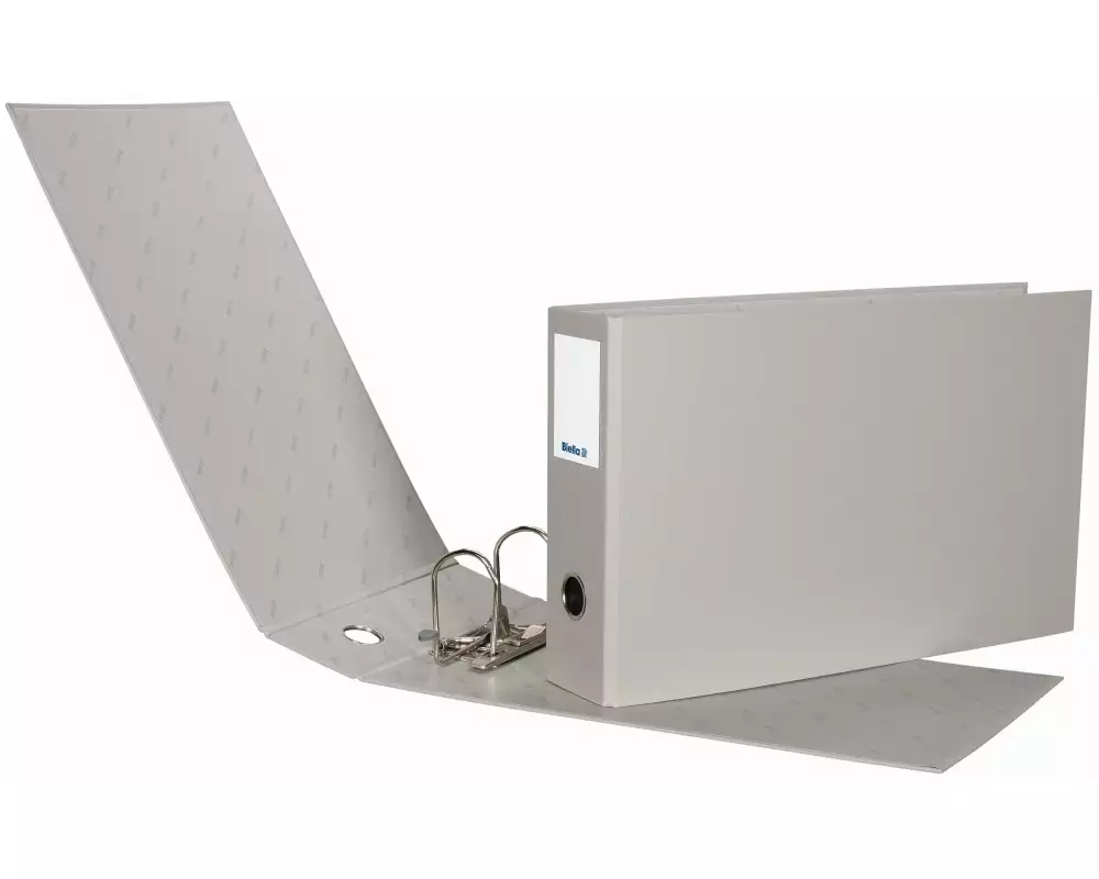 Biella Ordner Strong A4 quer 8 cm, Grau