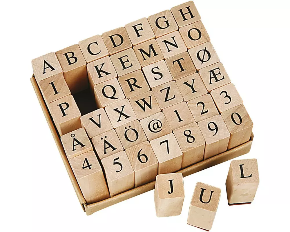 Creativ Company Stempelset Buchstaben/Zahlen 42-teilig