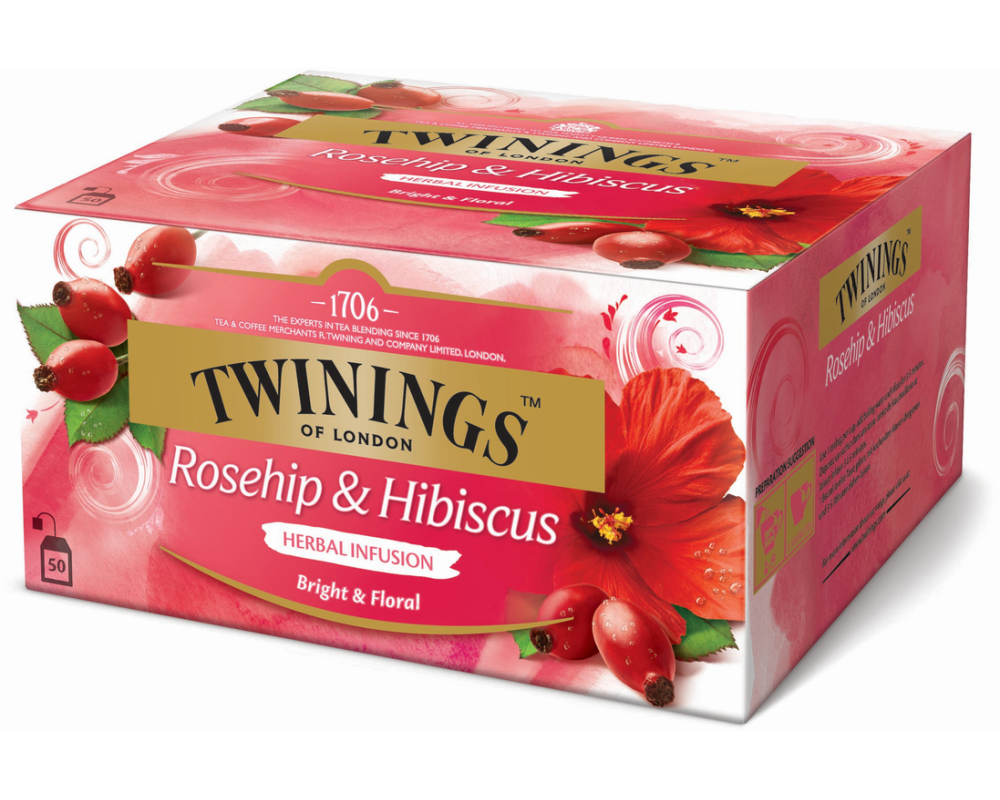 TWININGS Tee Hagebutte & Hibiscus 166060 50 Beutel