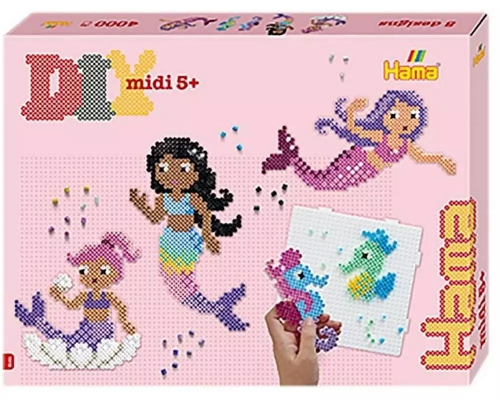 Hama Bügelperlen-Set Meerjungfrauen, 4000 Stk- Mehrfarbig