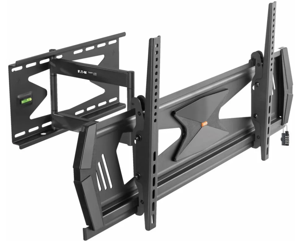 EATON TRIPPLITE Heavy-Duty, Full-Motion Security, TV Wall Mount, for 37inch to 80inch Flat or Curved, UL Certified