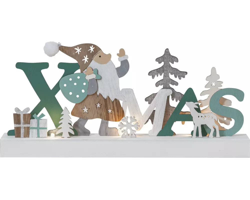 Star Trading Kerzenständer Reinbek Xmas 30 cm, Holz