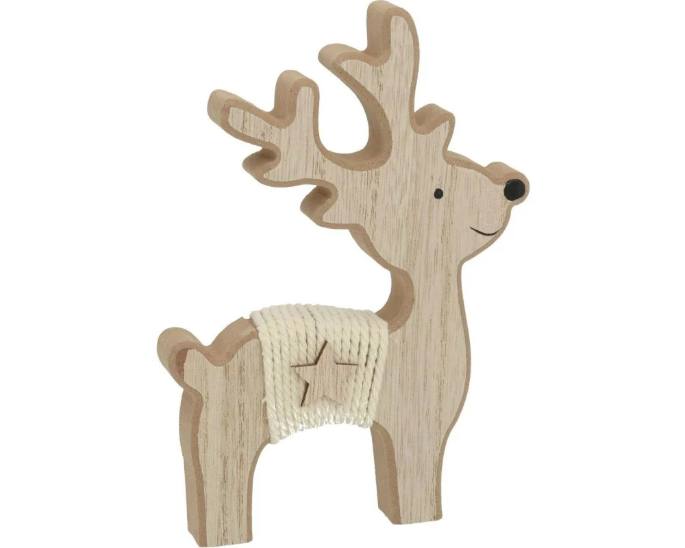 G. Wurm Weihnachtsfigur Rentier 12 x 18 x 2 cm