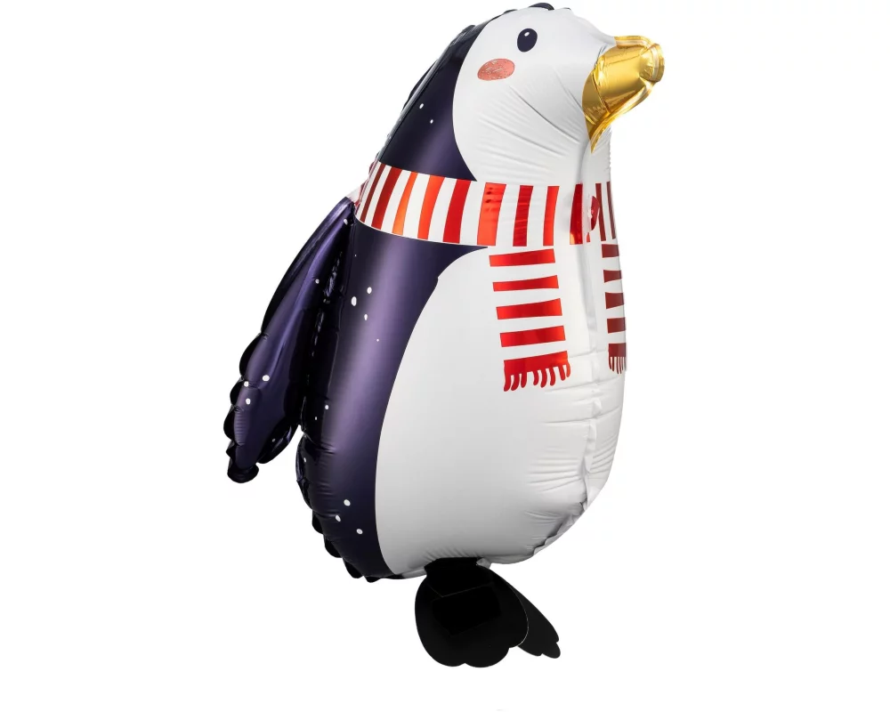 Partydeco Folienballon Penguin Rot/Schwarz/Weiss