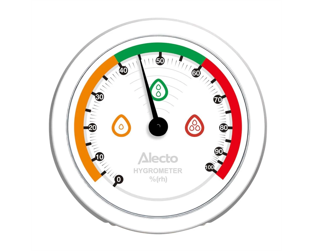 Alecto Hygrometer WS-05WH Weiß, analog