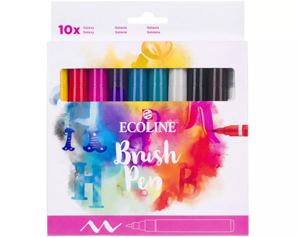 Talens Brushpen Ecoline Handlettering 10er Set