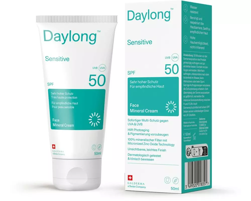 DAYLONG Sonnencreme Sensitive Face Mineral SPF 50 50 ml