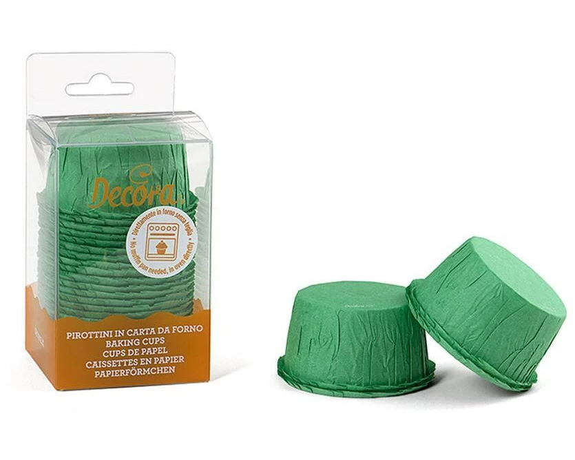 Decora Muffin Backform Ruffled, Grün, 25 Stück