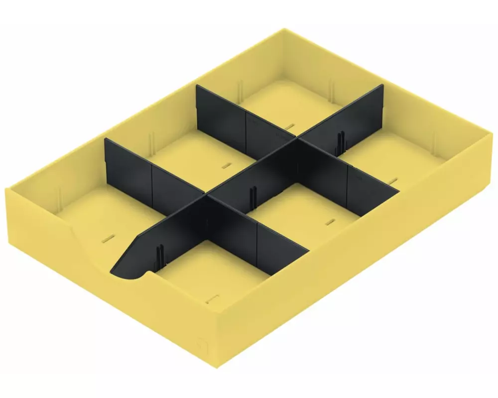 Styro Schubladenelement Styrodoc Gelb/Schwarz