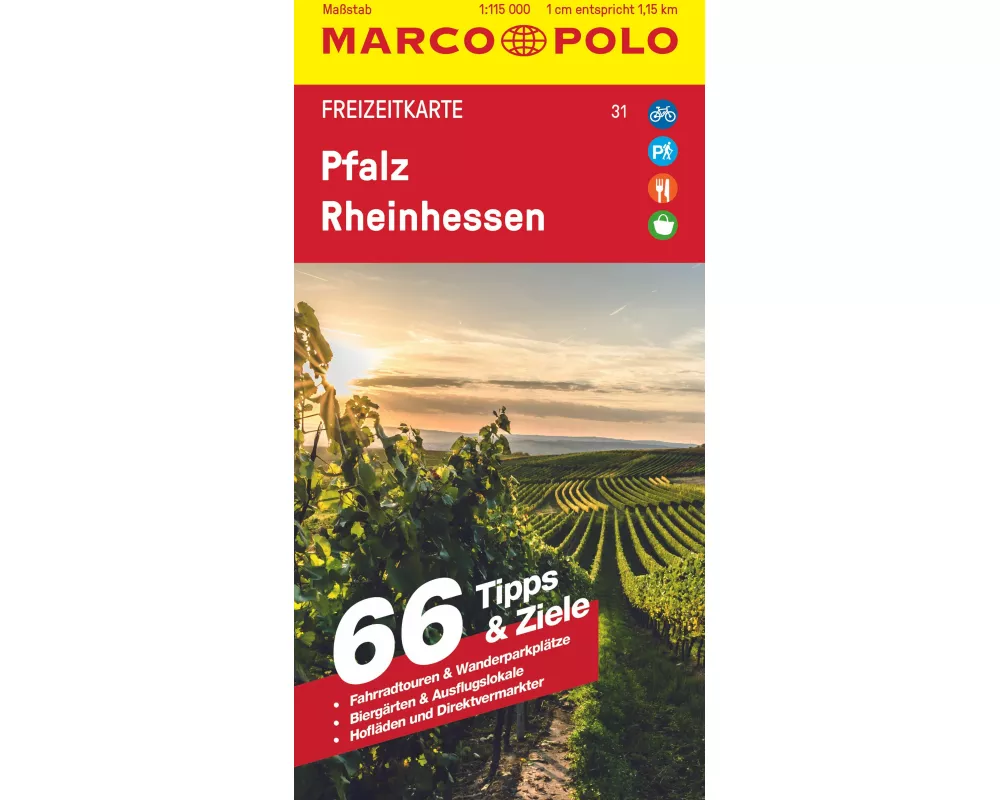 MARCO POLO Freizeitkarte 31 Pfalz, Rheinhessen 1:115.000
