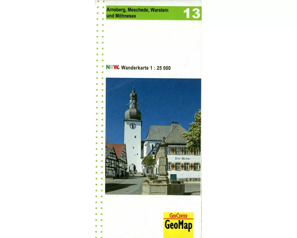 Arnsberg, Meschede, Warstein und Möhnsee Blatt 13, topographische Wanderkarte NRW