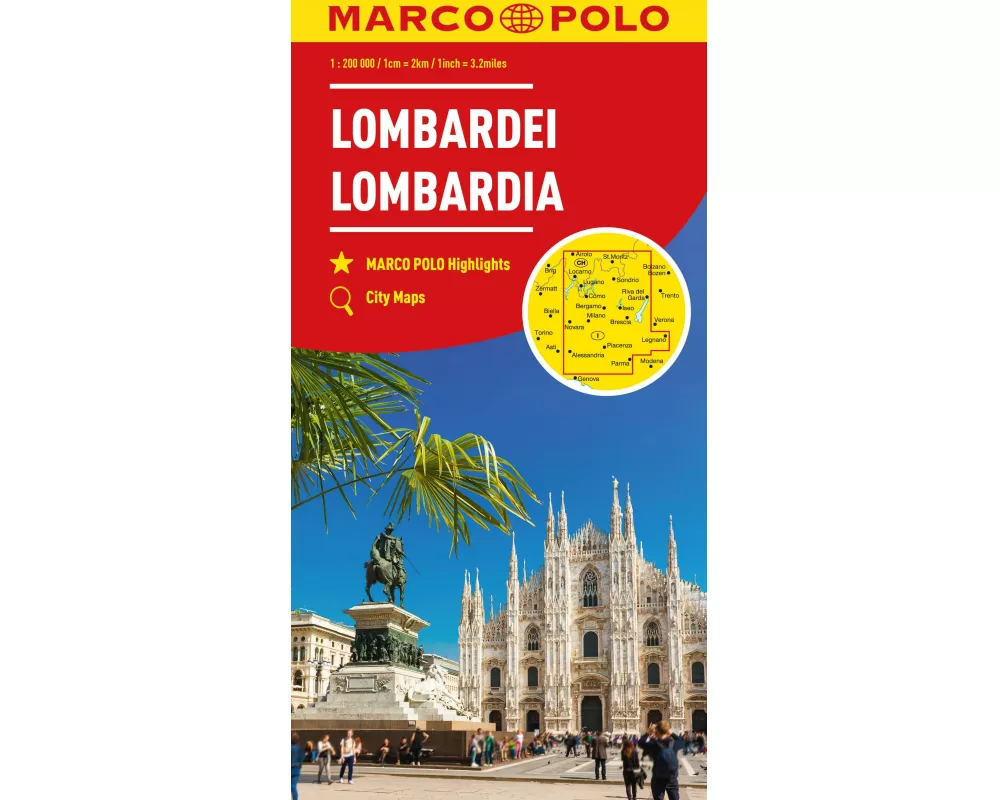 MARCO POLO Regionalkarte Italien 02 Lombardei, Oberitalienische Seen 1:200.000