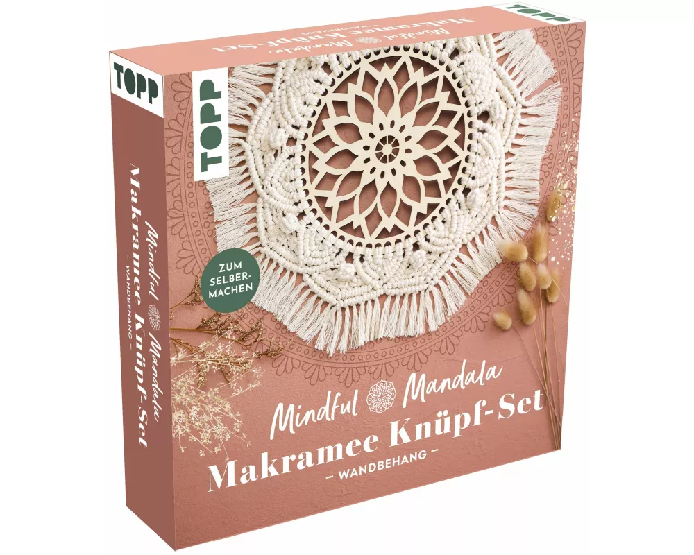 Mindful Mandala - Makramee-Knüpf-Set: Wandbehang. Mit Anleitung und Material zum Selberknüpfen