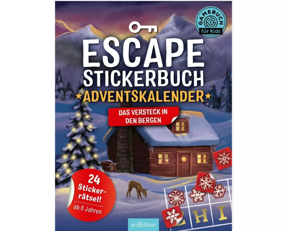 Escape-Stickerbuch – Adventskalender – Das Versteck in den Bergen