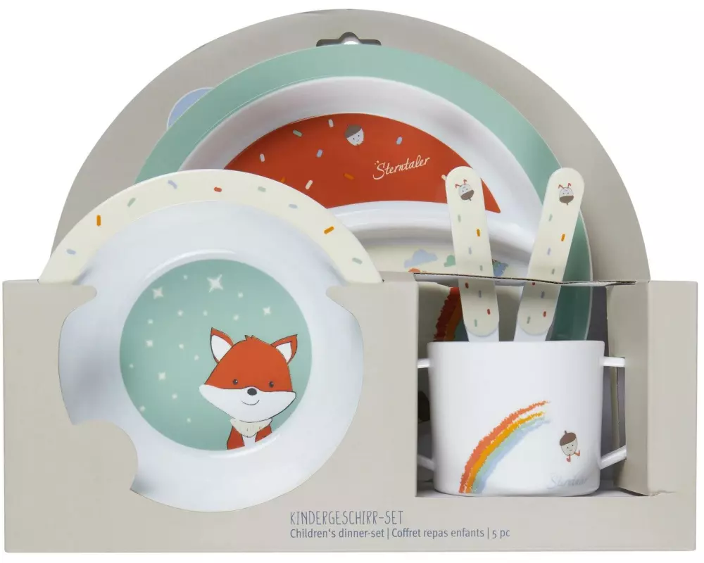 Sterntaler Geschirrset Filou Weiss/Grün/Orange