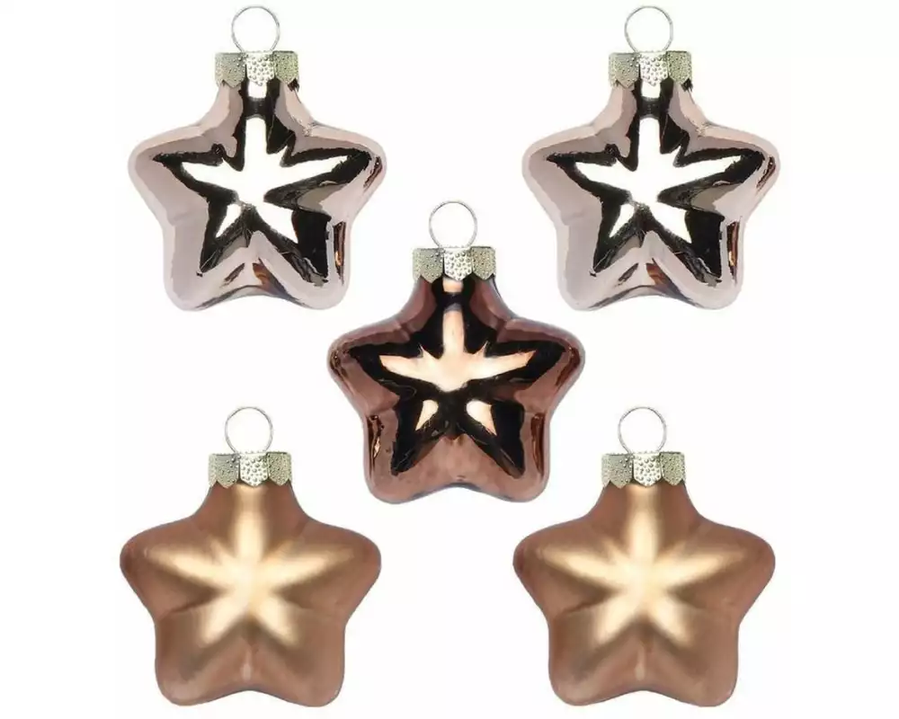 INGES CHRISTMAS DECOR Sterne Elegant Lounge 4 cm 8 Stück