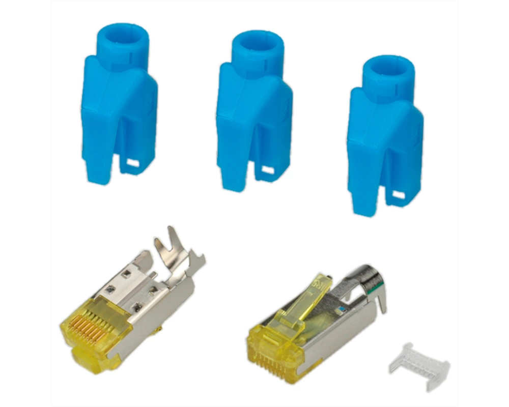 HiRose TM31 Stecker geschirmt, Tülle blau, 50 Stück