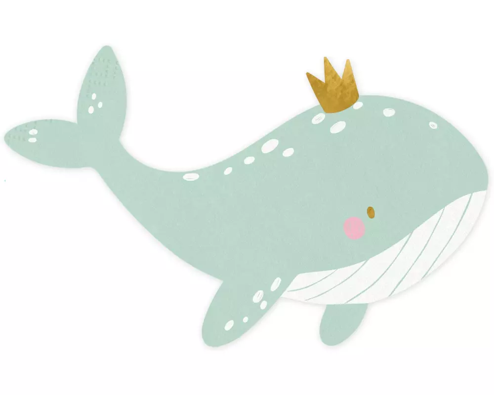 Partydeco Papierservietten Wal 16 x 10 cm, 20 Stück