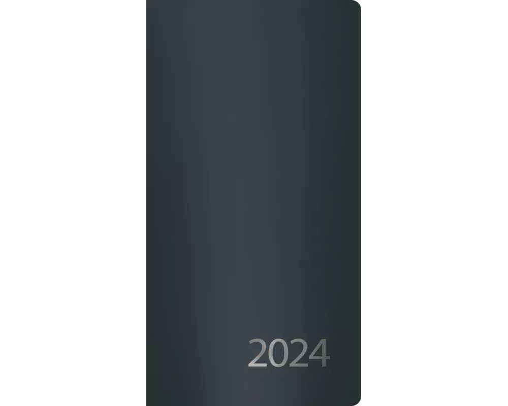 Taschenkalender Metallic schwarz 2024