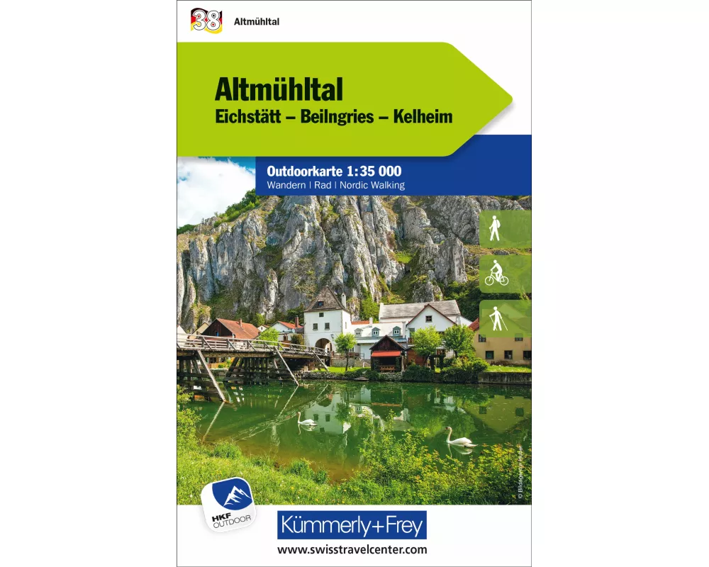 Kümmerly+Frey Outdoorkarte Deutschland 38 Altmühltal 1:35.000