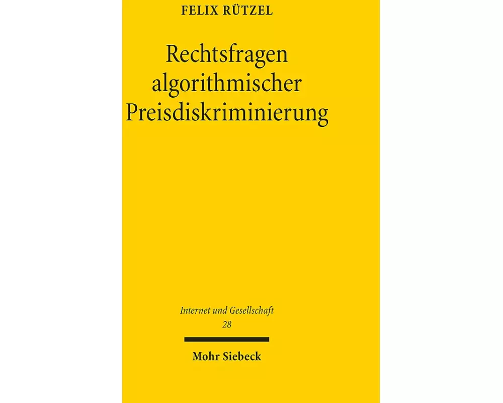 Rechtsfragen algorithmischer Preisdiskriminierung