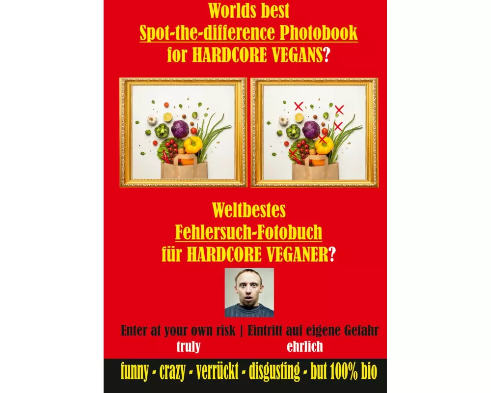 Weltbestes Fehlersuch-Fotobuch für HARDCORE VEGANER?