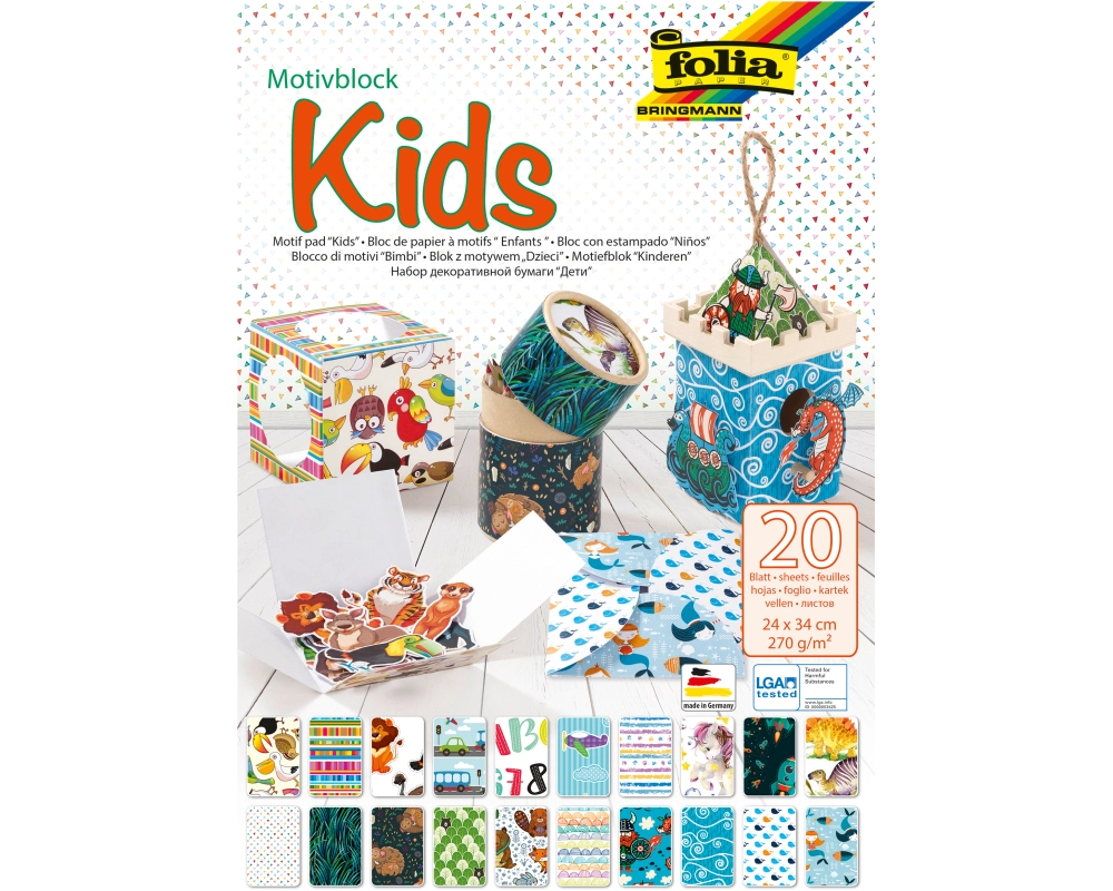 FOLIA Motivblock 48949 KIDS 20 Blatt ass.