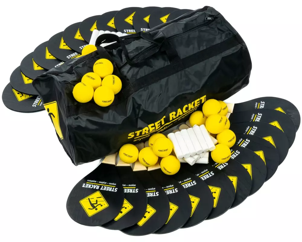 Schildkröt Funsports Street Racket Schulset Holzschläger Softbälle Strassenkreide