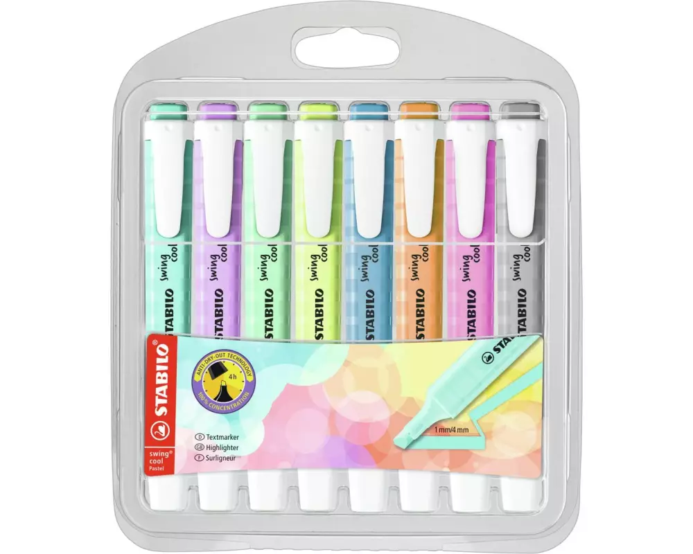 STABILO Swing cool 8er Etui 22 Pastell