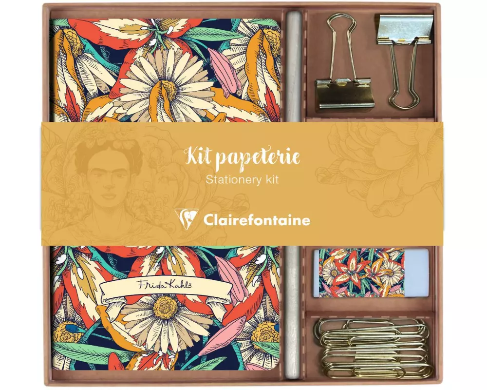Clairefontaine Schreibset Frida Kahlo A5, Liniert, Mehrfarbig