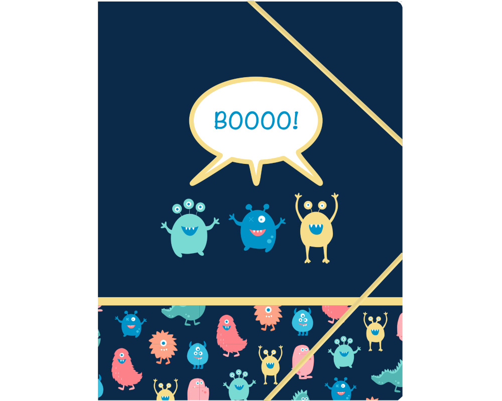 ANCOR Gummibandmappe A4 103953 PLAY ME Boo