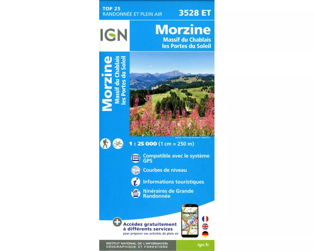 Morzine - Massif du Chablais - Les Portes du Soleil 1:25 000