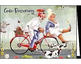 Doppelkarte. Gute Besserung (Medizin. Personal)