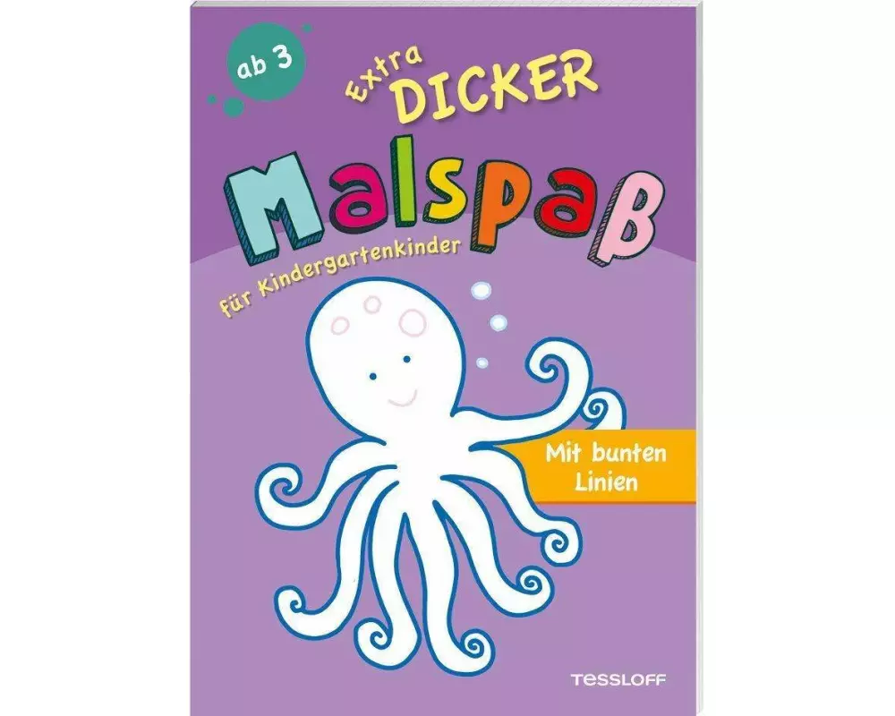 Extradicker Malspaß für Kindergartenkinder. Mit bunten Linien