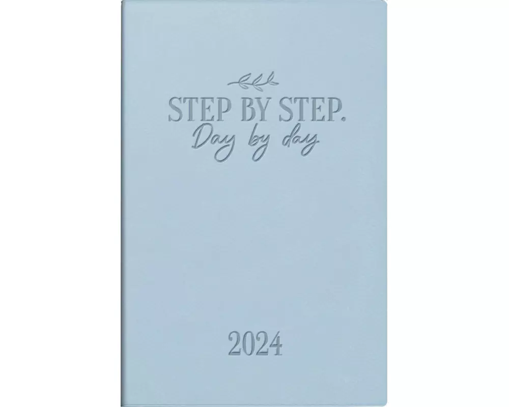 rido/idé 7011055044 Wochenkalender Taschenkalender 2024 "Step by Step" Modell partner/Industrie I 2 Seiten = 1 Woche Blattgröße 7,2 x 11,2 cm Kunst