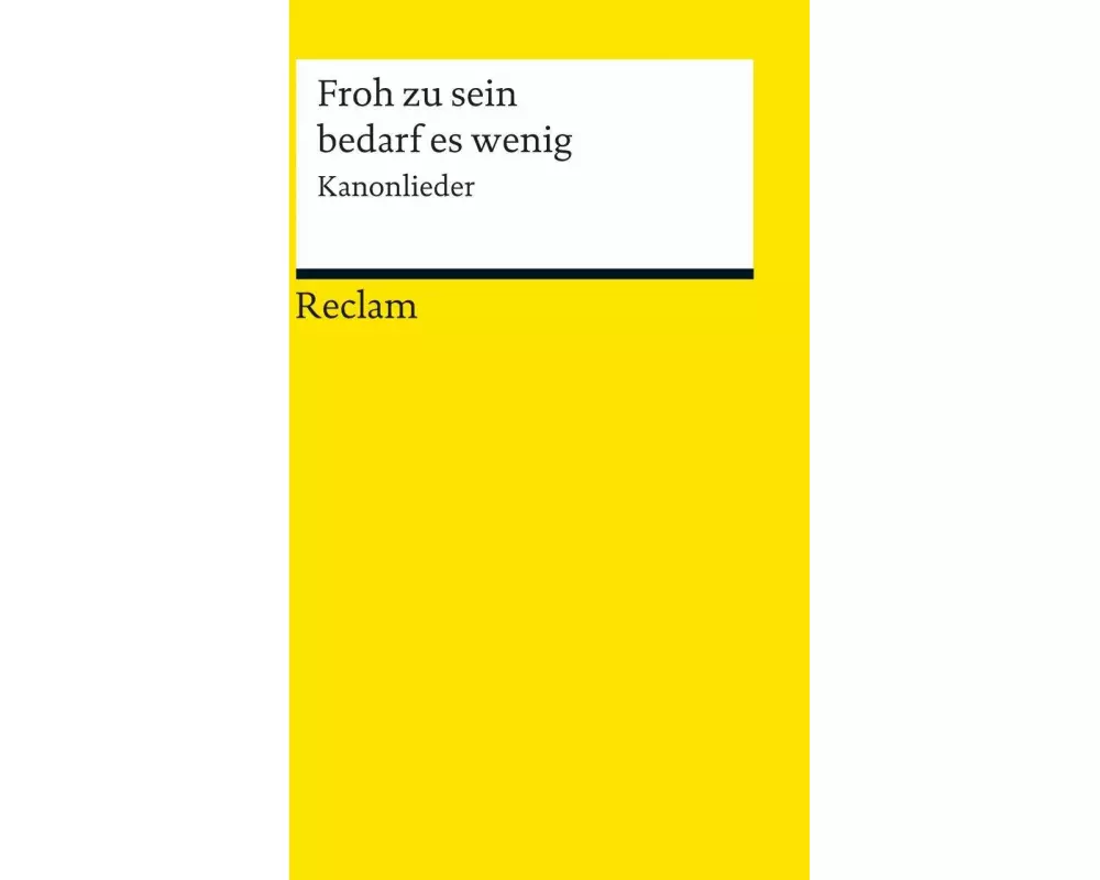 Froh zu sein bedarf es wenig
