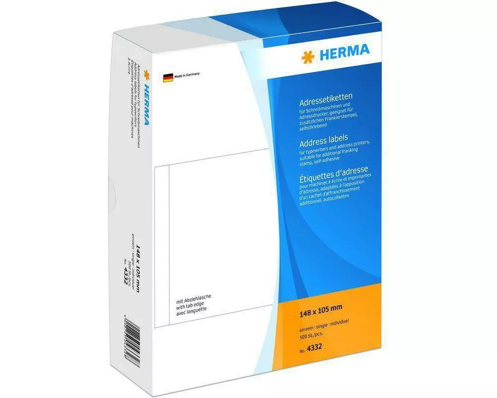 HERMA Adressetiketten 4332 148 x 105 mm