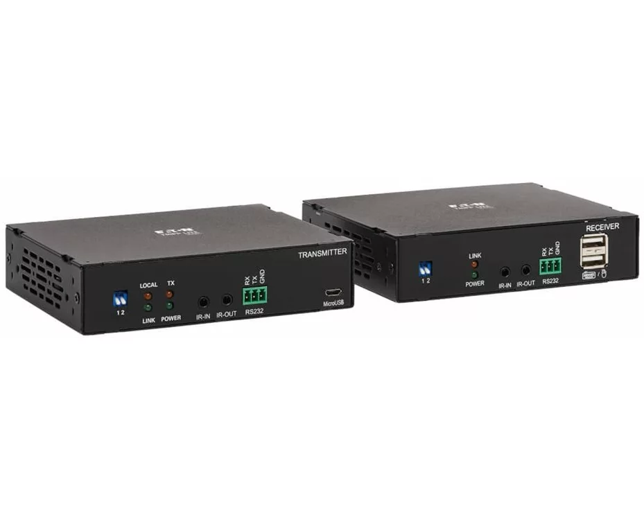 EATON TRIPPLITE HDMI, over, Fiber, Extender, Kit, Transmitter/Receiver, 4K, 60Hz, 4:4:4, RS-232, IR, Multimode, LC, 985ft, 300m, TAA